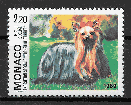 sellos perros Monaco 1989
