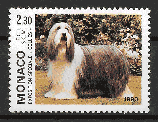 sellos perros Monaco 1990