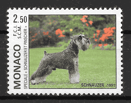 sellos perros Monaco 1991