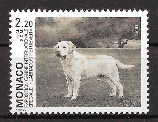 filatelia perros Monaco 1992