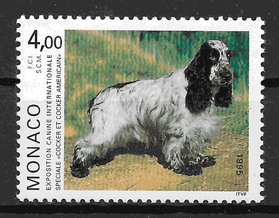 filatelia coleccion perros Monaco 1995