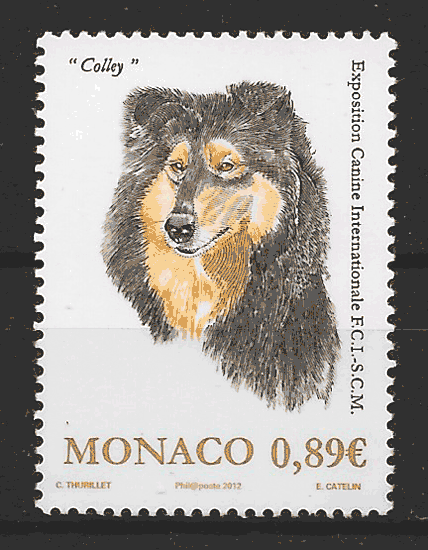 filatelia perros Monaco 2012