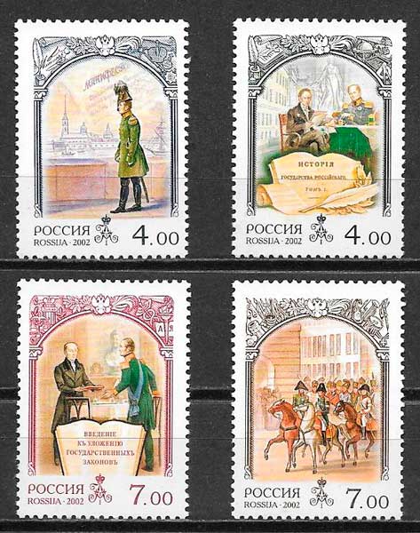 sellos personalidades Rusia 2002
