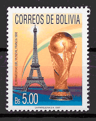 colección sellos fútbol Bolivia 1997
