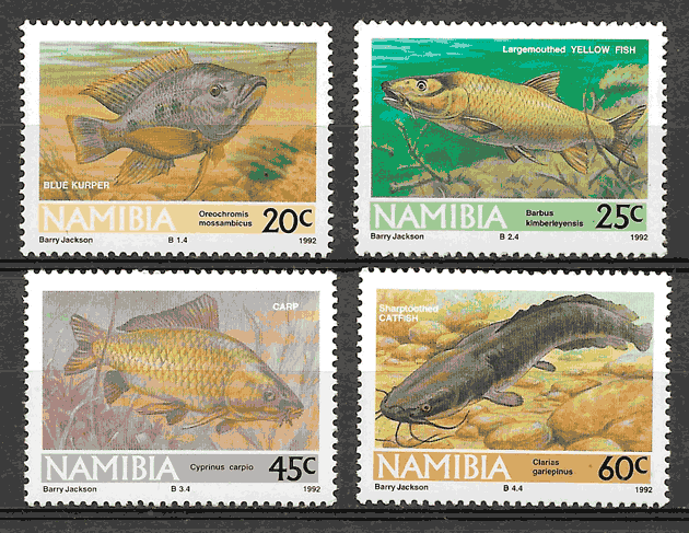 filatelia fauna Namibia 1992