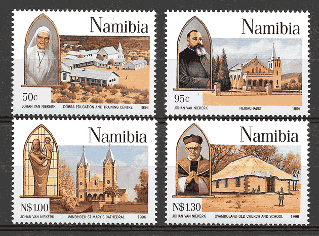 filatelia colección arquitectura Namibia 1996