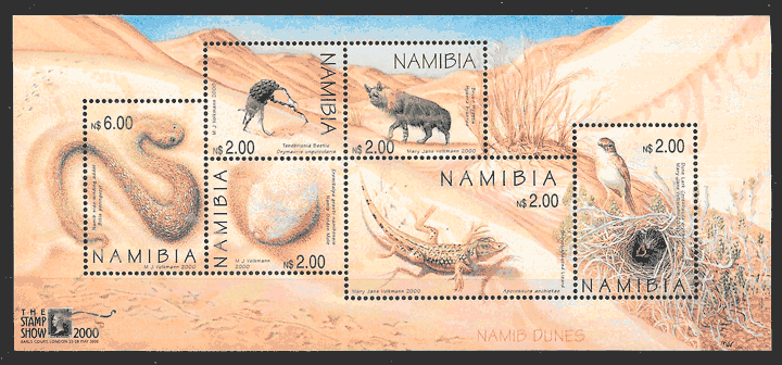 colección selos fauna NAMIBIA 2000