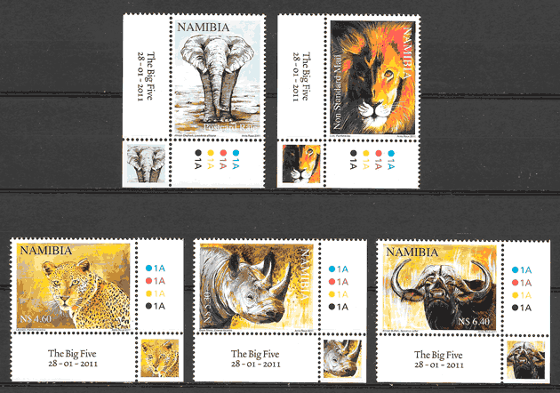 colección sellos fauna Namibia 2011