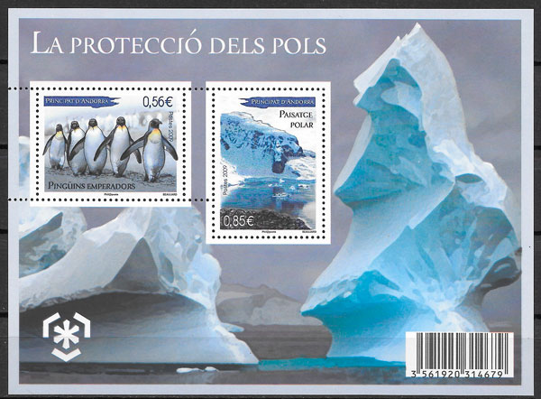 sellos fauna Andorra Francesa 2009