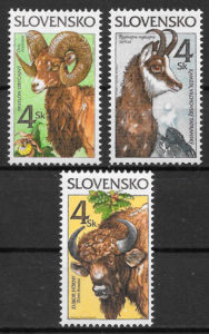 sellos fauna Eslovaquia 1996