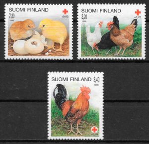 filatelia fauna Finlandia 1996