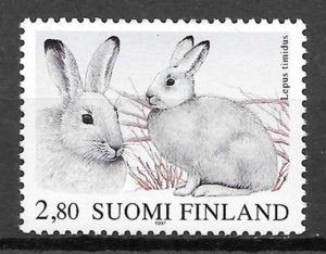 filatelia coleccion fauna Finlandia 1997