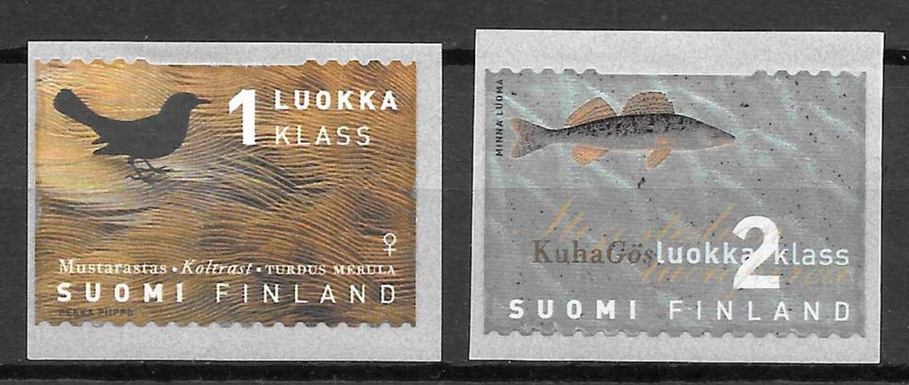 filatelia coleccion fauna Finlandia 1998