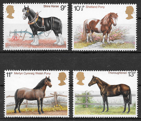 coleccion sellos fauna Gran Bretana 1978