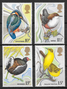 sellos fauna Gran Bretana 1980