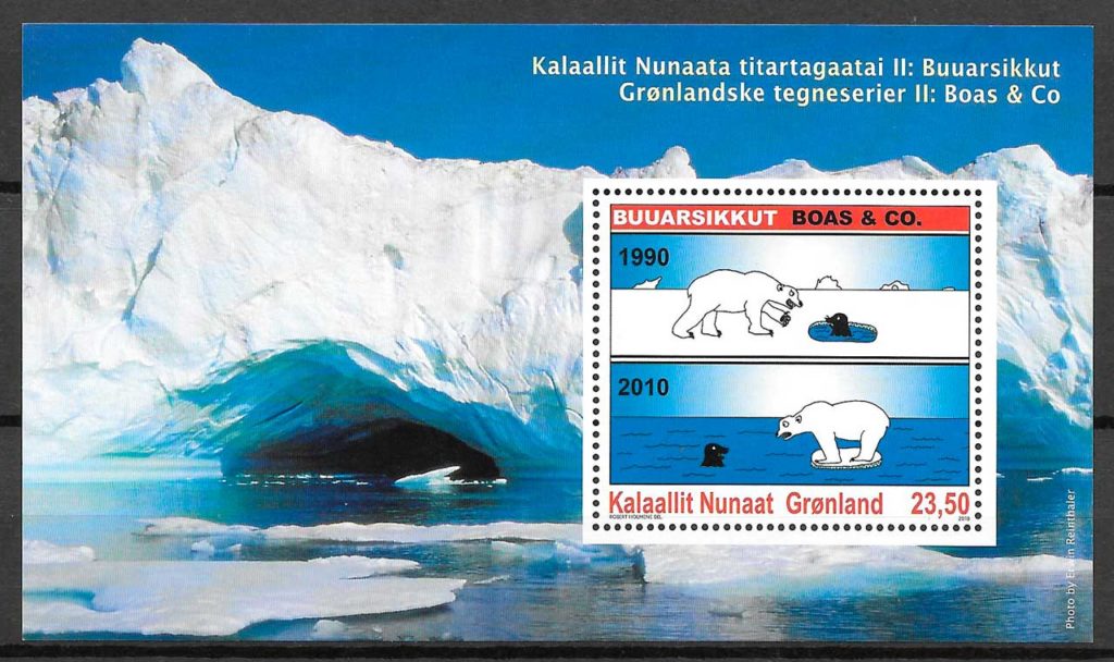 coleccion sellos fauna Groenlandia 2010