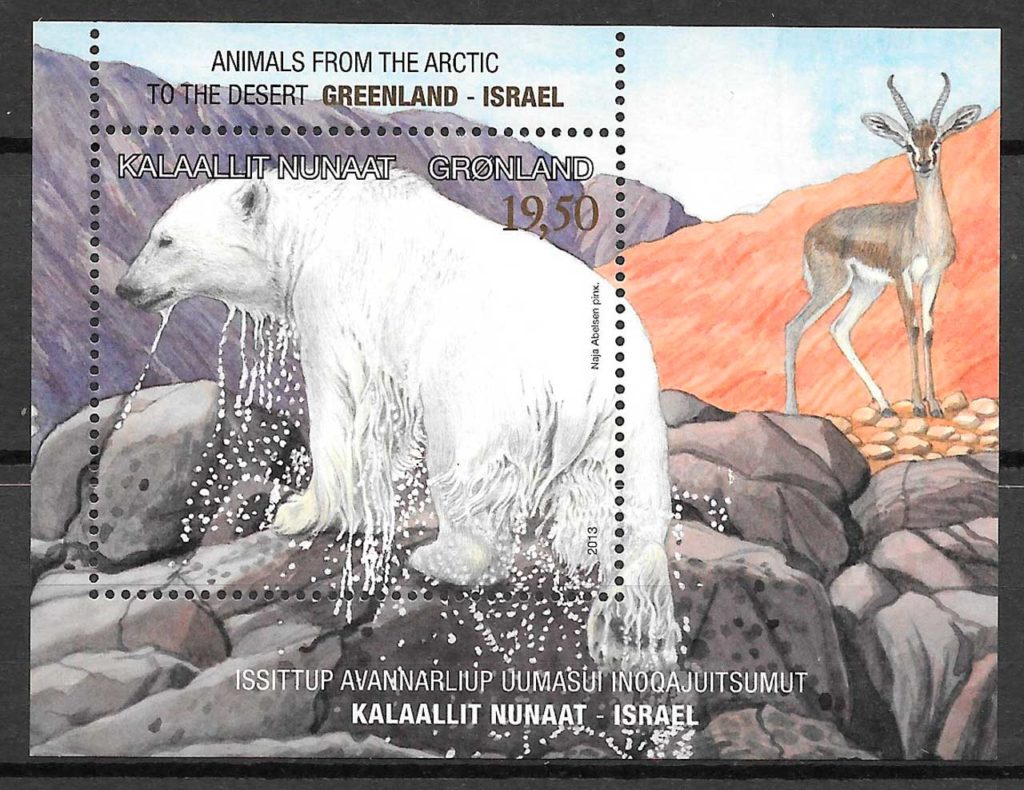 coleccion sellos fauna Groenlandia 2013