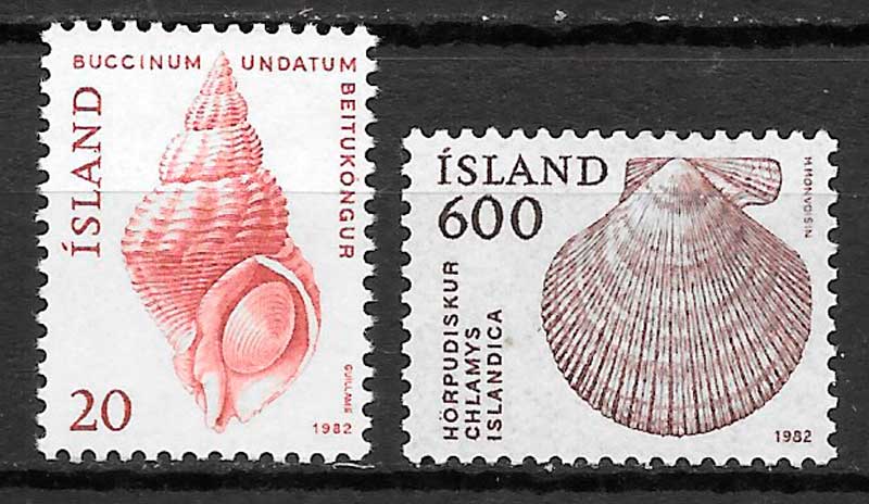 filatelia fauna Islandia 1982