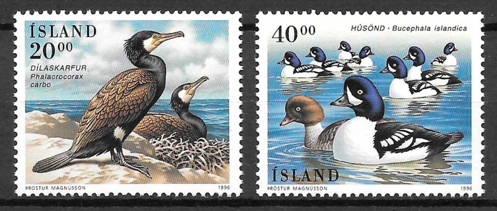 filatelia fauna Islandia 1996