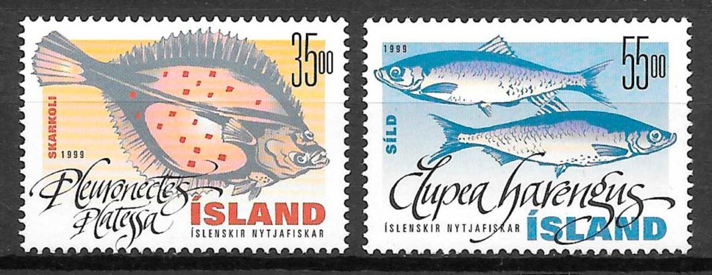 coleccion sellos fauna Islandia 1999