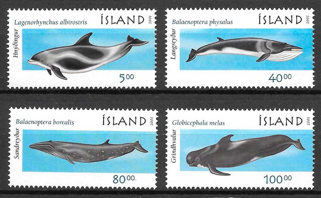 coleccion sellos fauna Islandia 2001