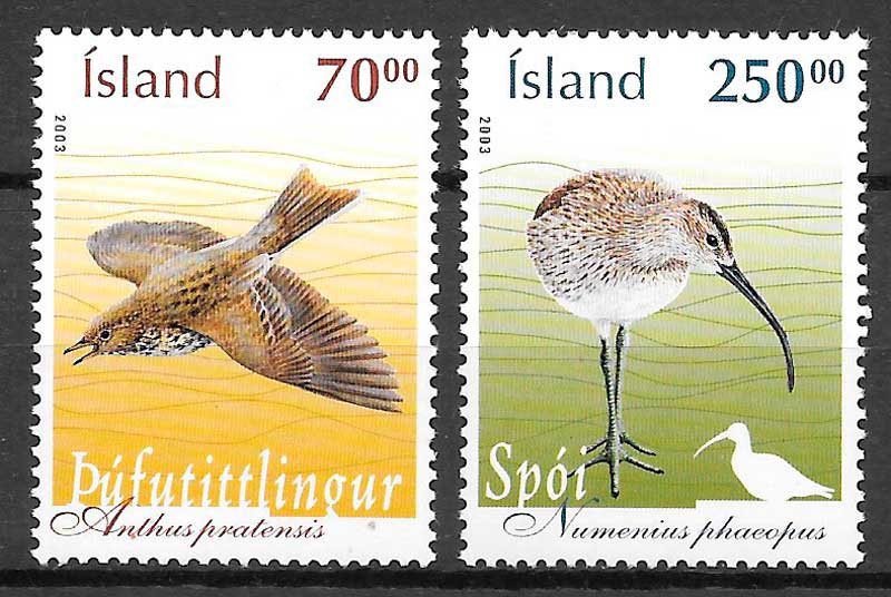 coleccion sellos fauna Islandia 2003