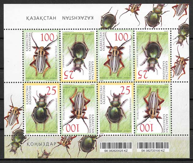 filatelia coleccion fauna Kazastan 2008