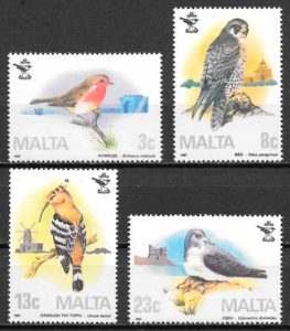filatelia coleccion fauna Malta 1987
