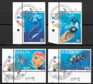 filatelia fauna Malta 1998