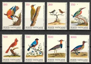 sellos fauna Vaticano 1989