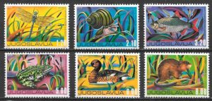 sellos fauna Yugoslavia 1976