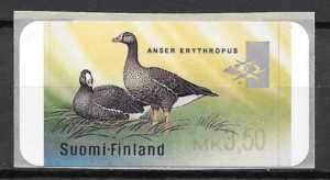 filatelia fauna Finlandia 1999