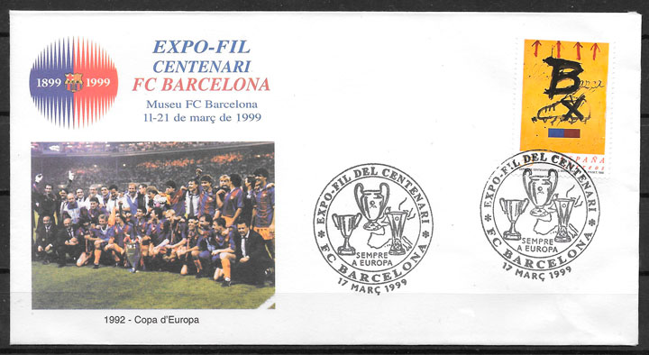 filatelia fútbol España 1999