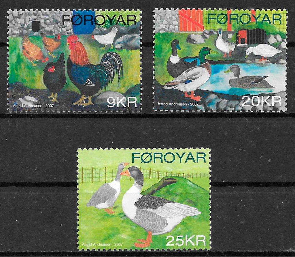 coleccion sellos fauna Feroe 2007