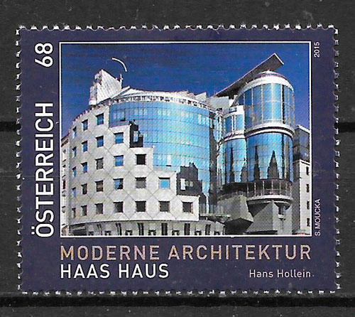 filatelia arquitectura Austria 2015