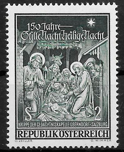 sellos navidad Austria 1968