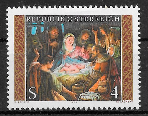coleccion sellos navidad Austria 1979