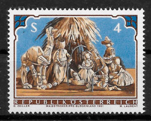coleccion sellos navidad Austria 1981