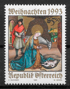 sellos navidad Austria 1993