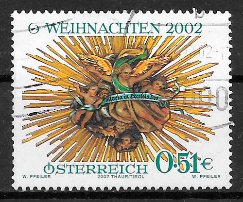 sellos navidad Austria 2002
