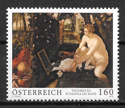 colección sellos pintura Austria 2015