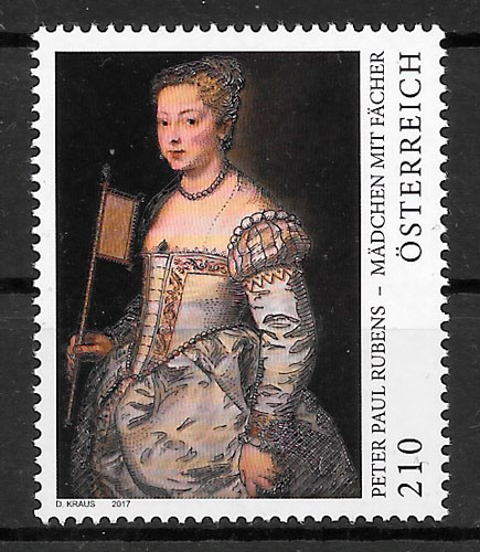 colección sellos pintura Austria 2017