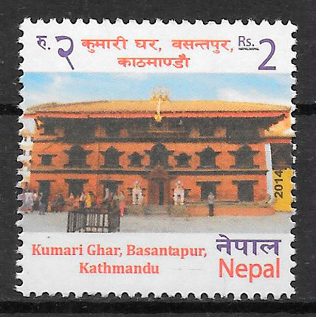 colección sellos arquitectura Nepal 2014