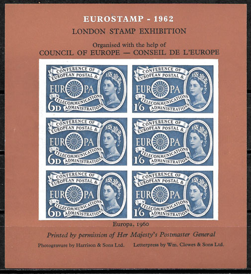 sellos Europa Gran Bretana 1962