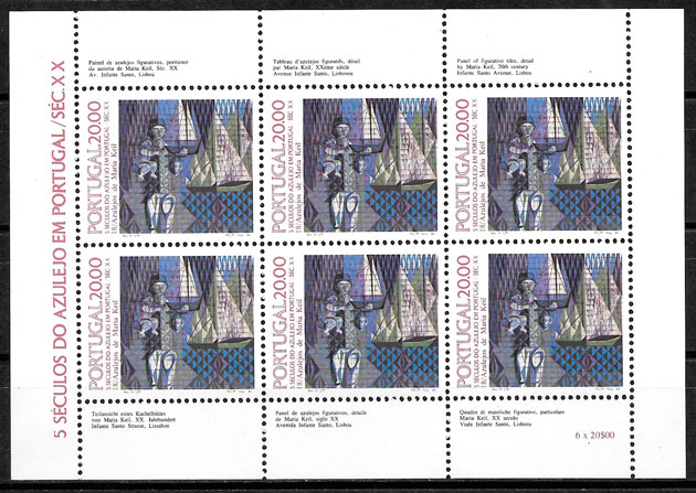 sellos arte Portugal 1985