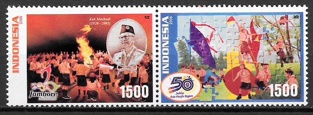 colección sellos escultismo Indonesia 2006