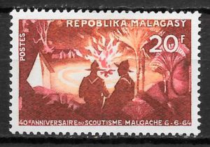 sellos escultismo Madagascar 1964