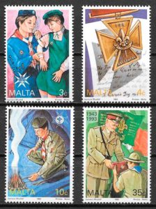 filatelia coleccion escultismo MALTTA 1993