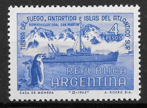 filatelia colección transporte Argentina 1965