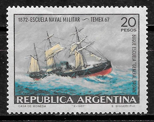 colección sellos transporte Argentina 1967